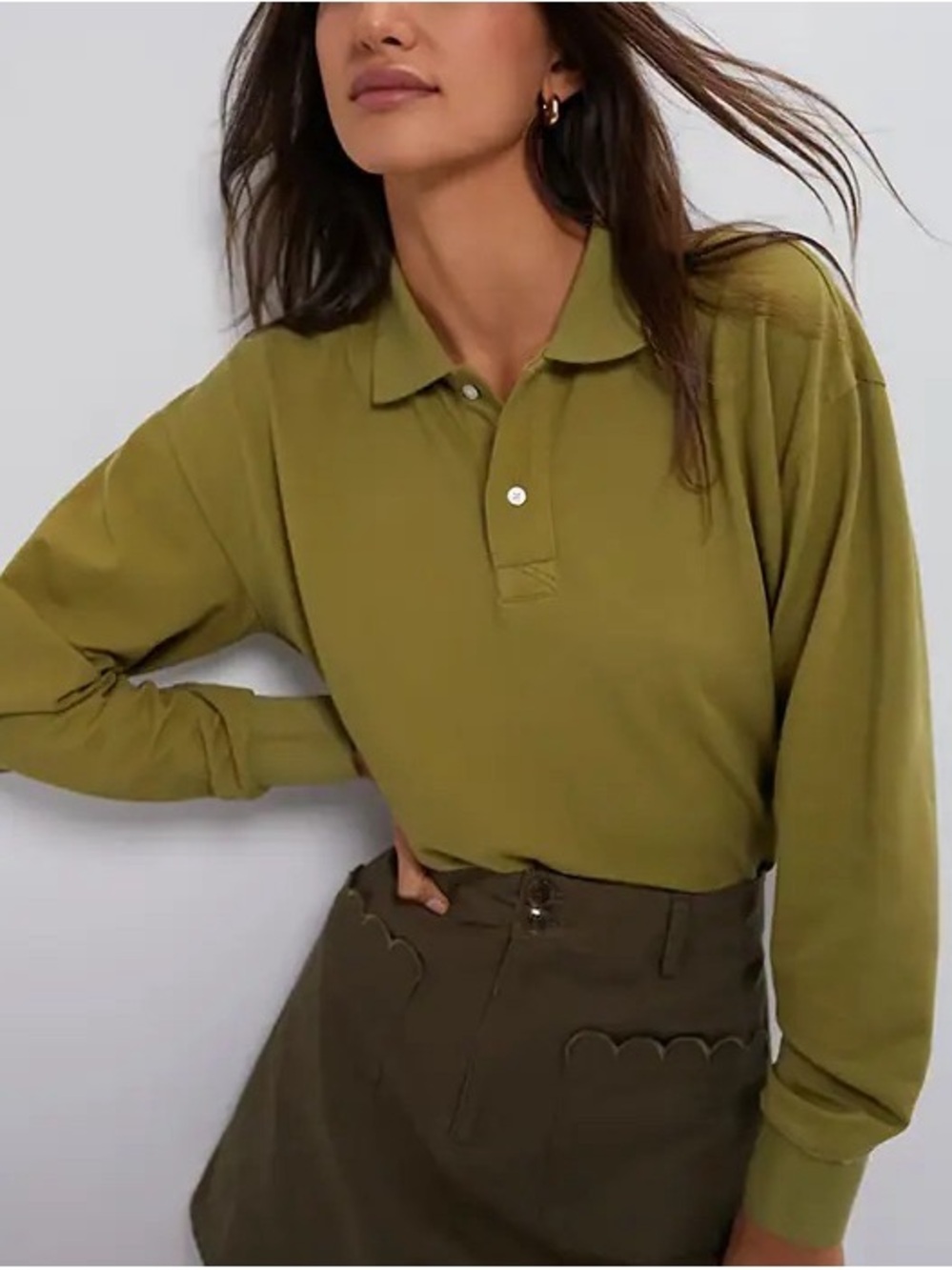 Tuckernuck Clayton Olive Green Long-Sleeve Polo